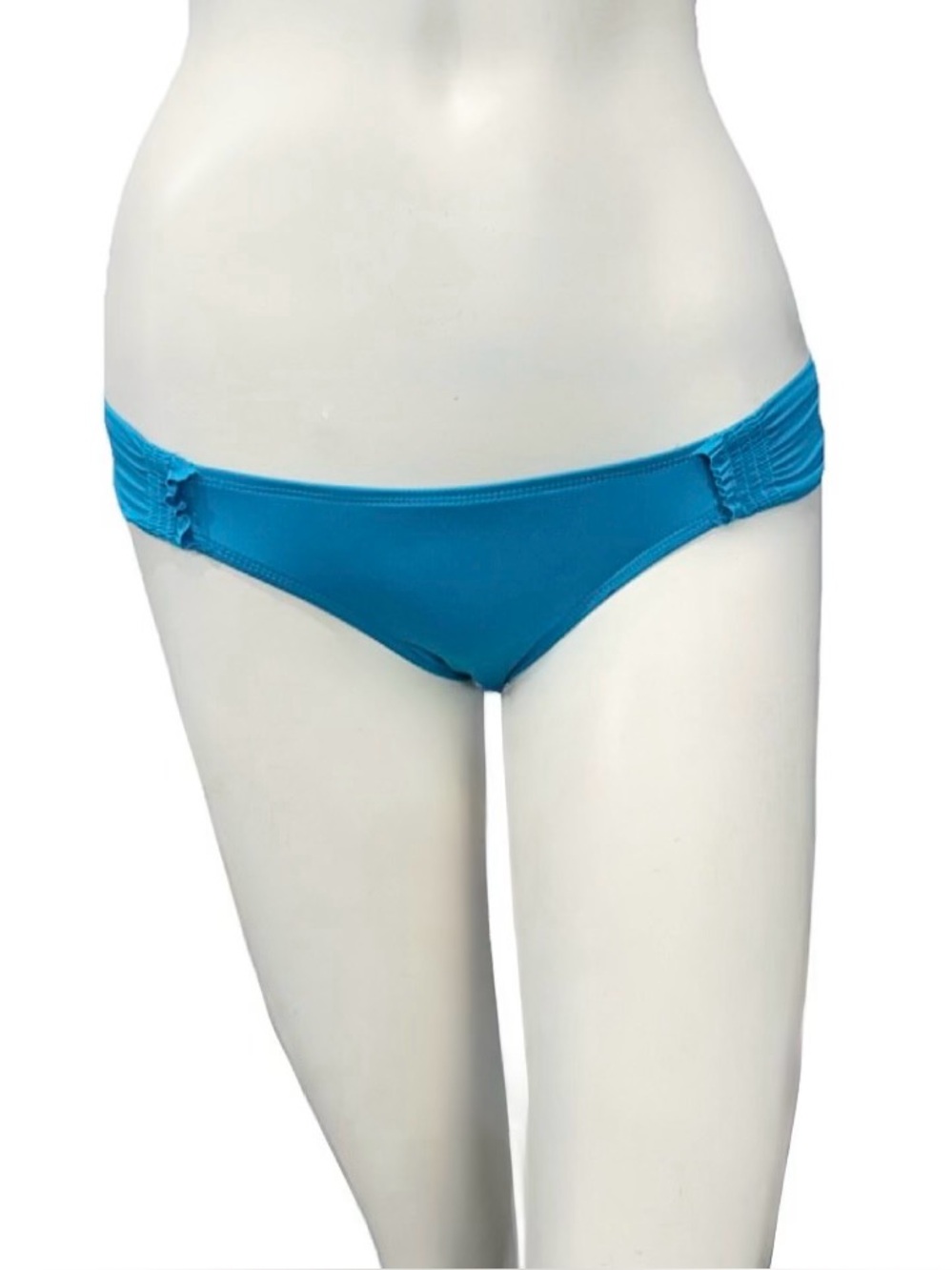 Volcom Blue Bikini Bottoms Size Small Ruched Sides NWT